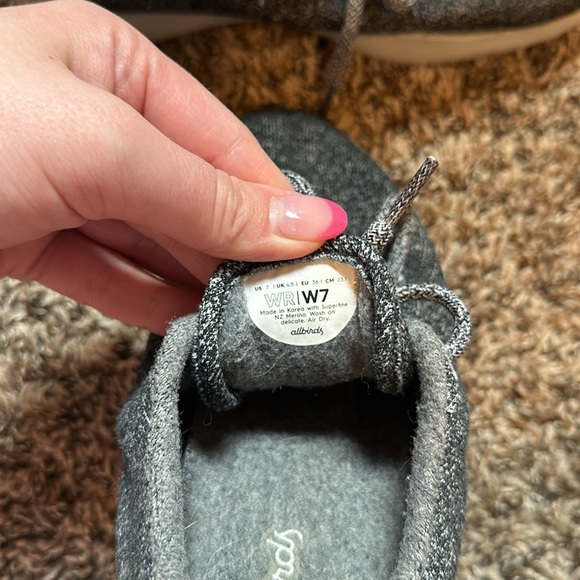 Allbirds Wool Grey Sneakers Size 7 - Picture 8 of 10